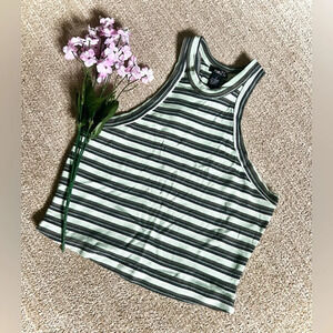 Rue21 NWT Sage Striped Halter Tank Top - Small
